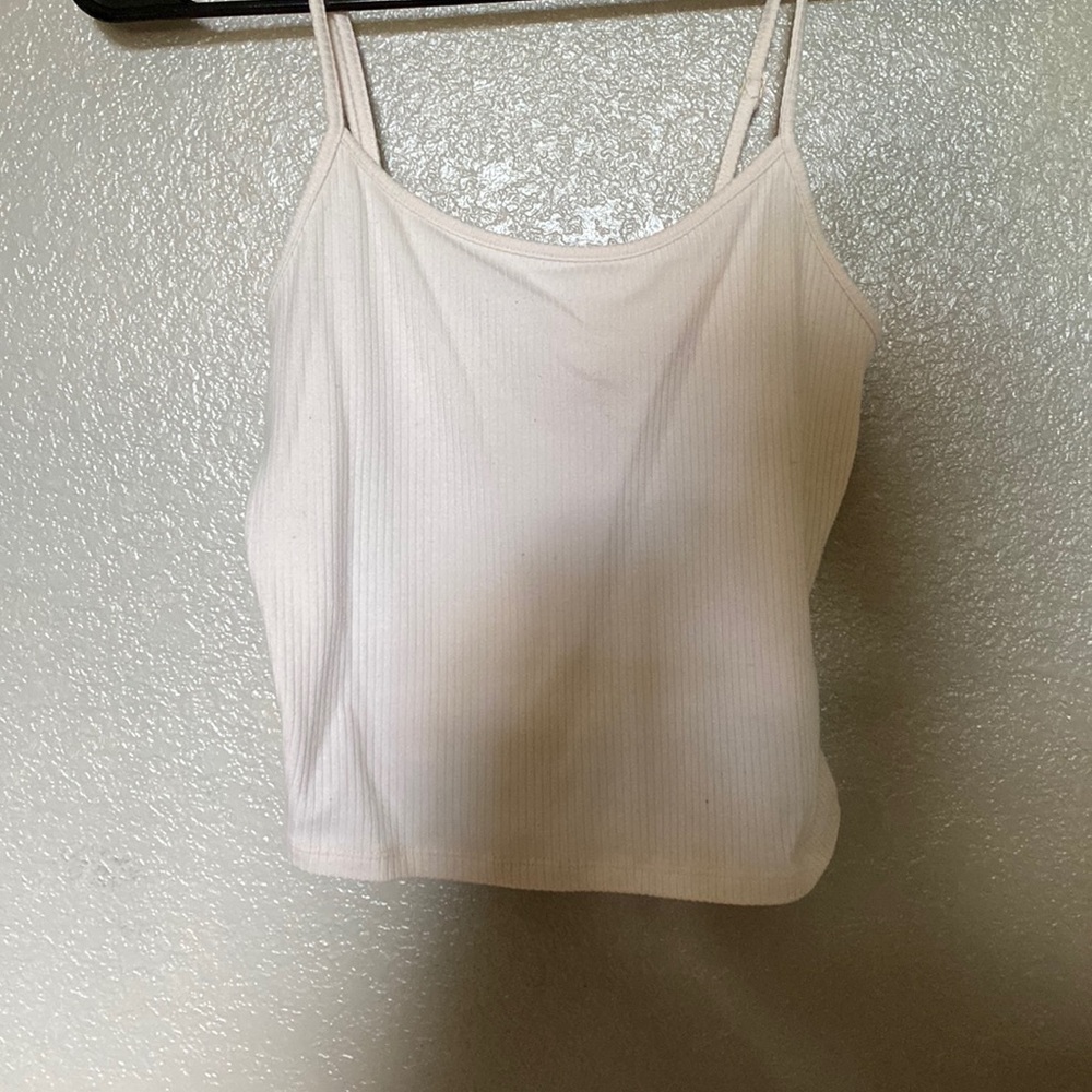 Tan American eagle crop top